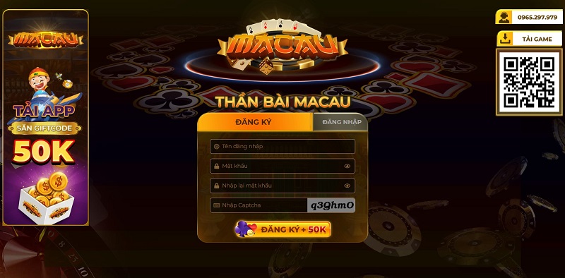 Khi khách hàng mới tải Macau về còn được nhận 50K để trải nghiệm