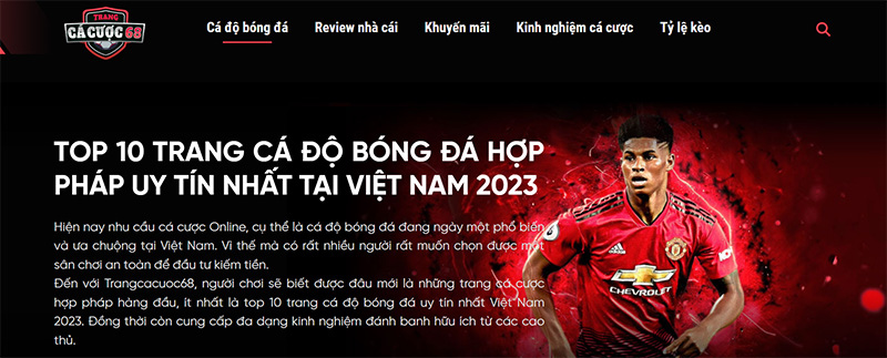 Trangcacuoc68 chuyên review trang cá cược bóng đá hợp pháp tại Việt Nam
